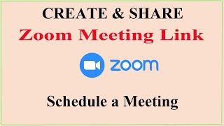 How To Create A Zoom Meeting Link on Laptop | Schedule a Meeting | Share Meeting Link to Join |