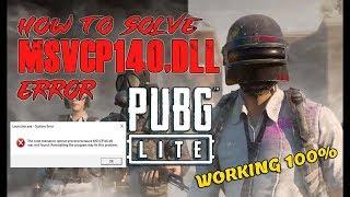 How to fix PUBG PC lite MSVCP140.DLL missing error in Windows 10 PC