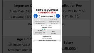 SBI PO 2025 Vacancy | SBI PO Vacancy 2025 | New Job Vacancy 2025