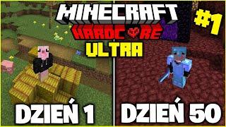 SPOCENIEC vs 50 DNI NA ULTRA HC w Minecraft! *BEZ REGENERACJI!* | Pierwsze projekty #1