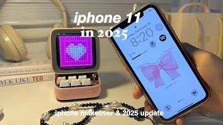 iphone 11 (black) 2025  makeover, aesthetic setup, update, camera test, unboxing accessories