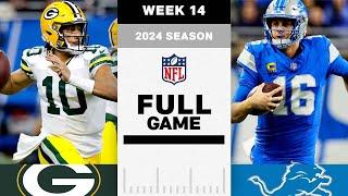 GAME OF THE WEEK! Green Bay Packers vs. Detroit Lions FULL GAME | NFL 2024 Season Week 14