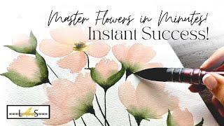 ATTENTION BEGINNERS! Easy & Fun Watercolor Flowers in Minutes! Instant Success!