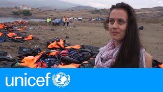 Dutch mother helps refugees landing in Lesvos | UNICEF