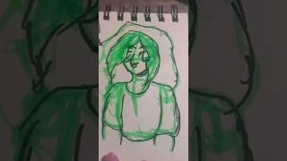 No caption #art #drawing #time-lapse #artdrawing #green #lineart #artwork #oc #originalcharacter