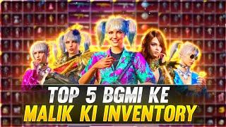 Top 5 Biggest & Most Expensive Inventory of BGMI  || Best Account And Inventory PUBG/BGMI