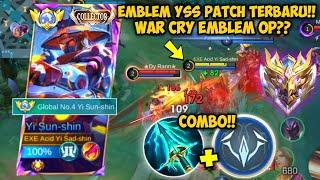 EMBLEM YSS NEW PATCH TUTORIAL + BUILD! TOP GLOBAL 1 YI SUN SHIN TUTORIAL PASIF COMBO PATCH TERBARU!