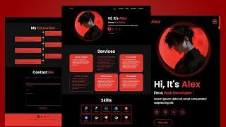 How to Make A Portfolio Website using HTML CSS & JavaScript | Complete Responsive Portfolio