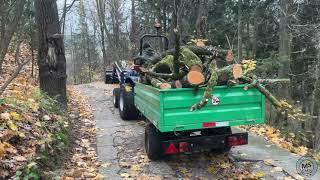 Mini traktor Solis 26, trailer in forest, S02:E02