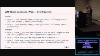 Break Me12 WhyMI so Sexy WMI Attacks Real Time Defense and Advanced Forensic Analysis Matt Graeber W