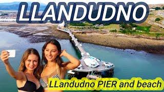 LLandudno Seaside 2023 , North Shore Beach, Pier Gimbal Walk With Me