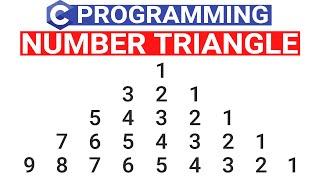 Pyramid of Numbers in C | C Program to Print Pyramid Pattern Using Numbers | Patterns in C