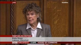 Kate Hoey MP at the Timetabling Motion debate