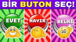 Bir BUTON Seç! 🟢🟣 Evet Hayır Belki Oyunu 