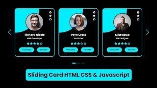 How to Make Card Slider in HTML CSS and Javascript | CSS Card Slider