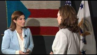 Katiria Soto entrevista a Kamala Harris en INGLÉS.