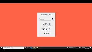 Building a Weather Card with HTML  CSS & JavaScript | Coding Fever