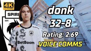 【4K】donk (32-8) rt:2.69 VOICE COMMS (Vertigo) | Jun 9, 2024 #cs2 #pov