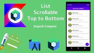 How to Implement LazyColumn Scrollable to Top Bottom in Jetpack Compose | Android | Make it Easy