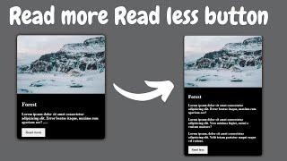 Read More / Read Less Button with JavaScript | How To Replace Text | Expand & Collapse Text