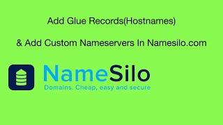 Add Glue Records & Add Custom Nameserver In Namesilo.com