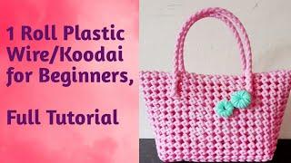 1 Roll plastic wire bag/koodai, For Beginners, mini plastic wire bag, Full Tutorial,