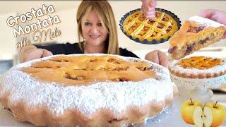 CROSTATA MONTATA alle MELE con NOCI e UVETTA facile e veloce