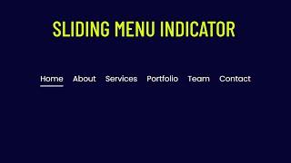 Creating Animated Sliding Menu Indicator using Html CSS & Vanilla Javascript   Magic Line Indicator