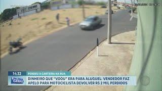 Homem esquece carteira em cima de carro e dinheiro "voa" na rua, em Franca