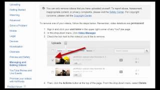 Removing Videos from YouTube