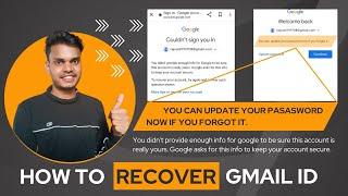 Couldn't Sign you in | You didn't provide enough info | How to Recover Google Account | #srn