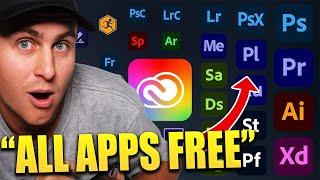 How to get Adobe Creative Cloud for FREE (ALL APPS) No Credit Card No Trial