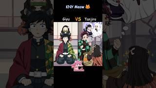 Meow RIZZ Battle I Tanjiro VS Giyu  ニャー #KimetsuNoYaiba #DemonSlayer