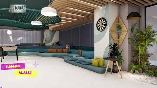 Modern Office Interior Design | Commercial Office Decor | Bangalore Interiors | Blucap Interiors