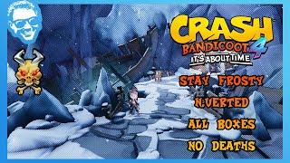 Stay Frosty (N.Verted) - Full Walkthrough - No Deaths - All Gems - Crash Bandicoot 4 [4k]