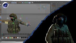 CT CS GO para Cinema 4D (Rig) + Cómo movel el rig