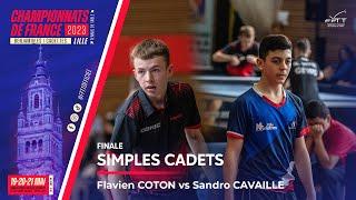 Flavien COTON vs Sandro CAVAILLE | FINALE | FRANCE CADETS 2023