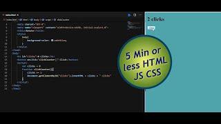 2 min Tutorial (HTML JS) Counting button clicks