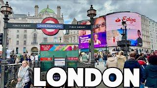 England, London City Street Tour 2024 | 4K HDR Virtual Walking Tour | Top 10 Things to do in London