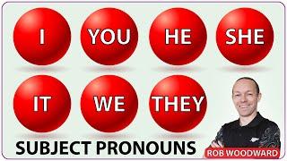 Subject Pronouns in English - I, You, He, She, It, We, They - Basic English Lesson