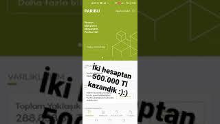 Paribu coinden 2 hesapta 500 Bin TL Kazandık :)