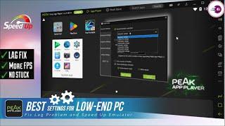 Ultra Lite Emulator Peak App Player Best Settings For Free Fire, Fix LAG & Speed Up