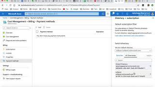 Azure -  remove payment method |  See invoices | Billing and cost management