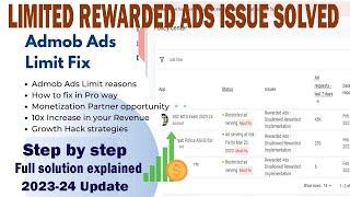 adMob Ads Problem Solved|Restricted Ad Serving in adMob,Disallowed Rewarded Ads implementation Fixed