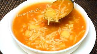 Sopa de Fideos súper rica y económica