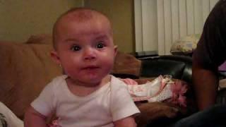 Daddy Scares Baby!!  Very Funny Video! -  Lilah