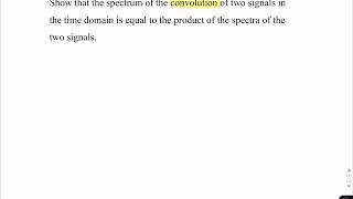 Question: Proof of Convolution Theorem