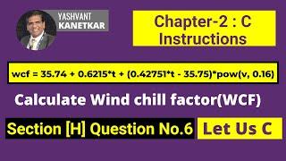 Wind chill factor || C instruction || chapter 2 #letUsC