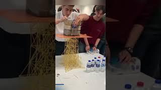 Students asked To Make Spaghetti Tower, Can it hold This Much Weight ?