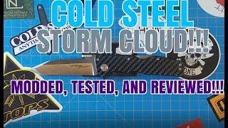 COLD STEEL STORM CLOUD Knife Review: MOD, TEST, AND MR. FINGERCUT!!!